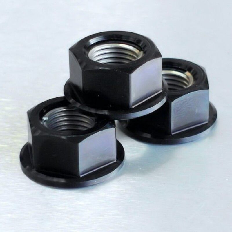 Tuerca de Aluminio Pro-Bolt 12mm negro LSPN12BK - motoscamaralweb.com