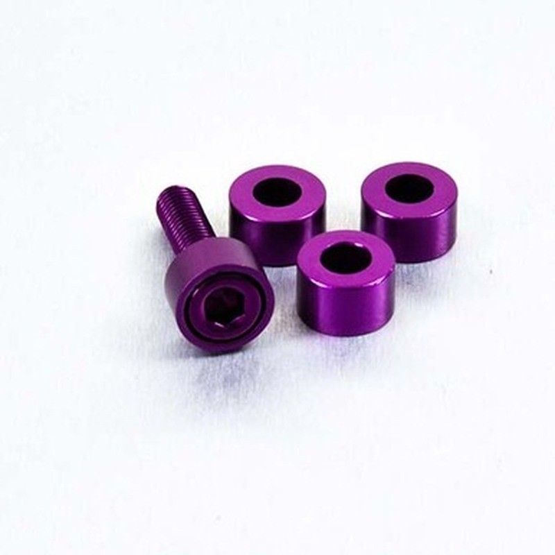 Arandela de Aluminio cilíndrica M6 Pro-Bolt LWACP6P Violeta - motoscamaralweb.com