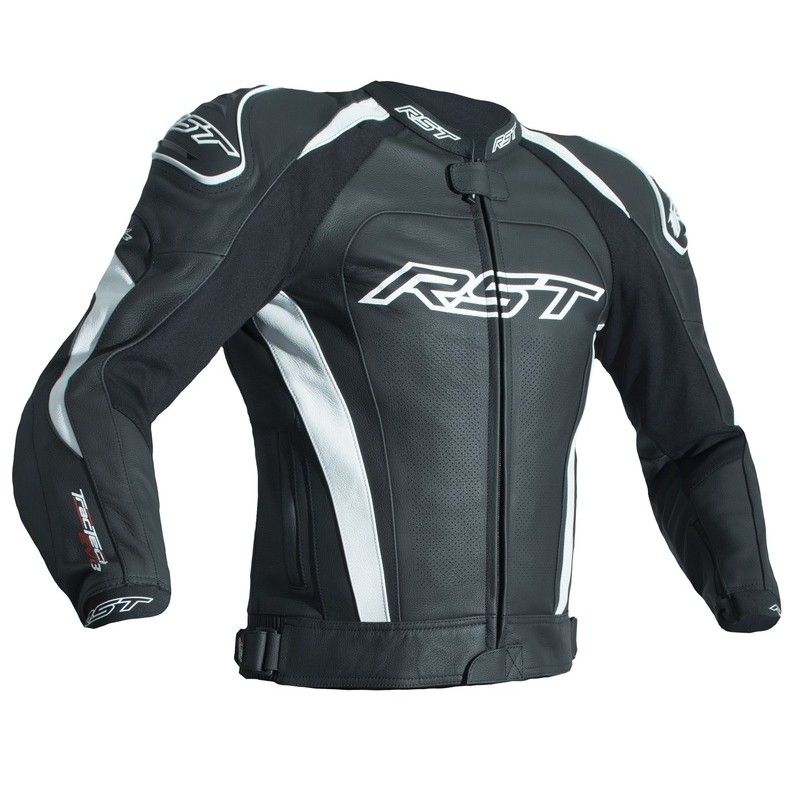 Chaqueta de cuero (Hombre) RST Tractech EVO III Blanco. Talla 3XL/60 - motoscamaralweb.com