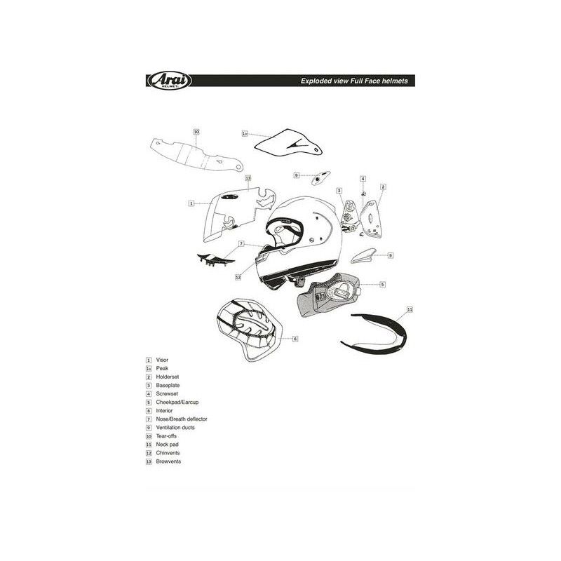 Cubiertas laterales ARAI DUNLOP Amarillo (Compatible sistema VAS-V) - motoscamaralweb.com