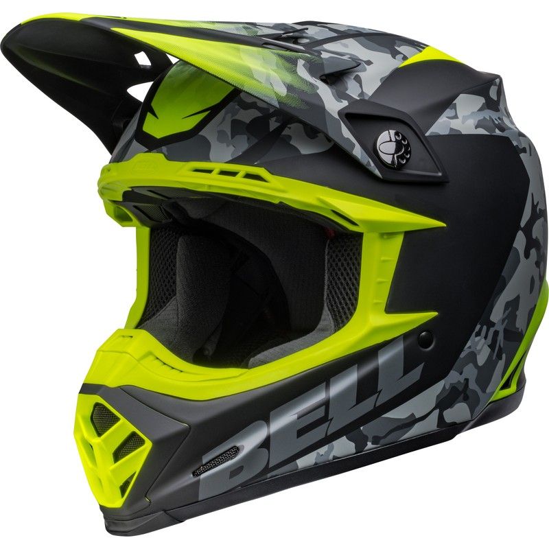 Casco BELL MOTO-9 MIPS VENOM Negro Mate/Amarillo. 60-61 / Talla XL- mo