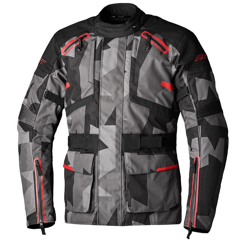 Chaqueta textil RST Endurance CE hombre - Camo / Gris / Rojo - motoscamaralweb.com