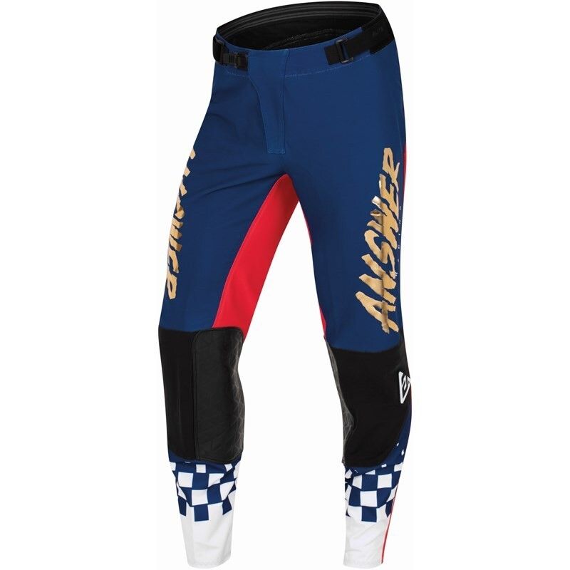Pantalón ANSWER A22 Elite Redzone - Azul/Rojo/Blanco - motoscamaralweb.com