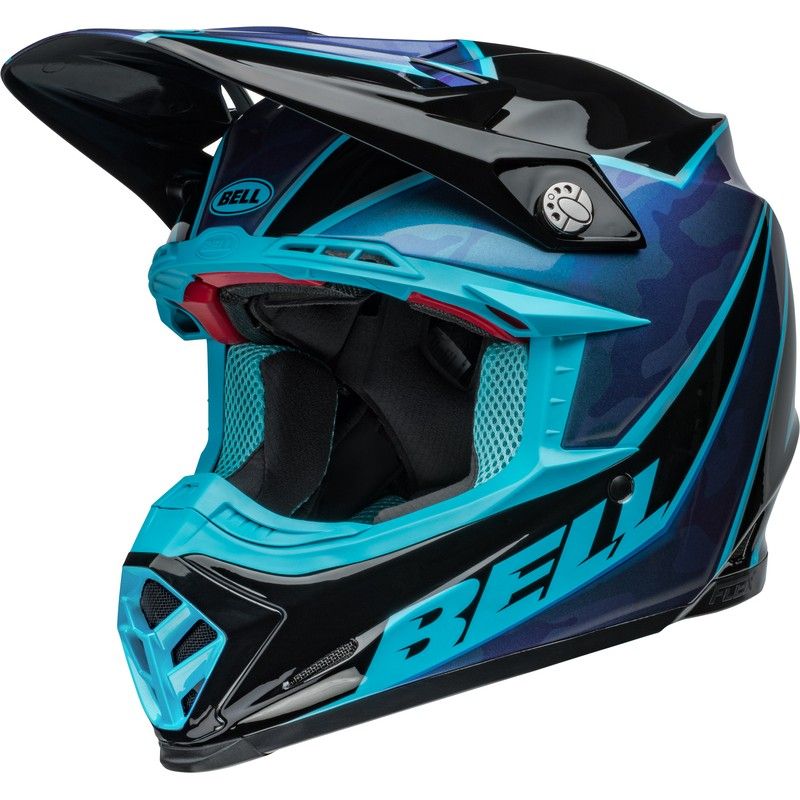 Casco BELL Moto-9S Flex - Sprite Gloss Black/Blue- motoscamaralweb.com