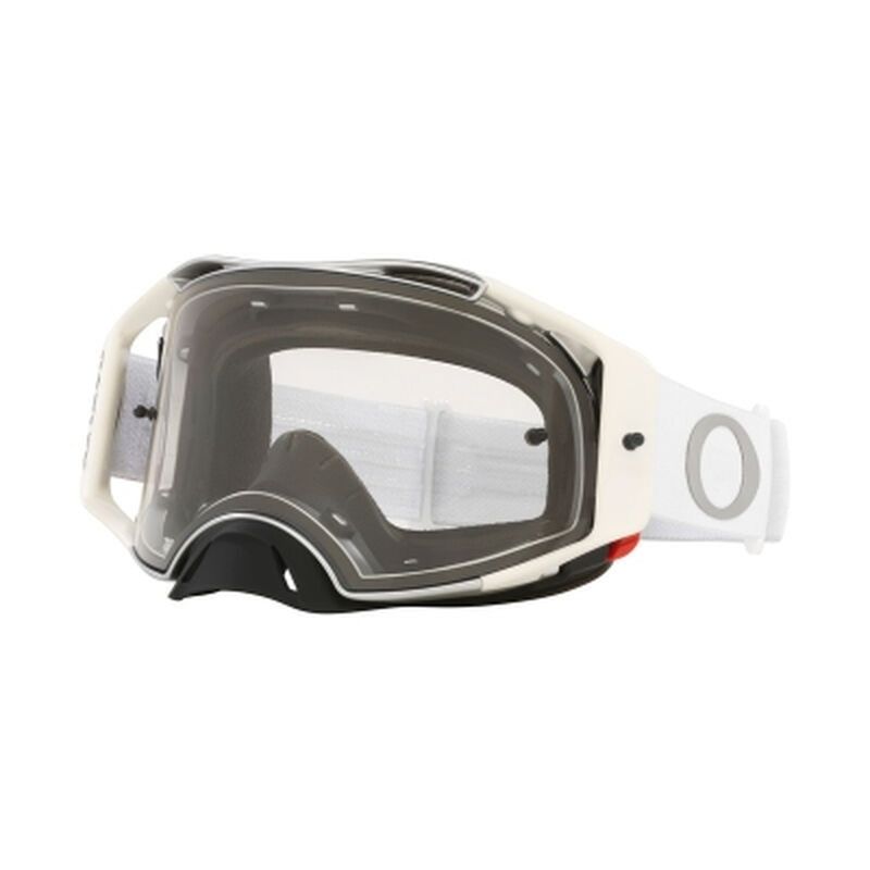 Gafas OAKLEY Airbrake MX - Tuff Blocks White / Lente Transparente - motoscamaralweb.com