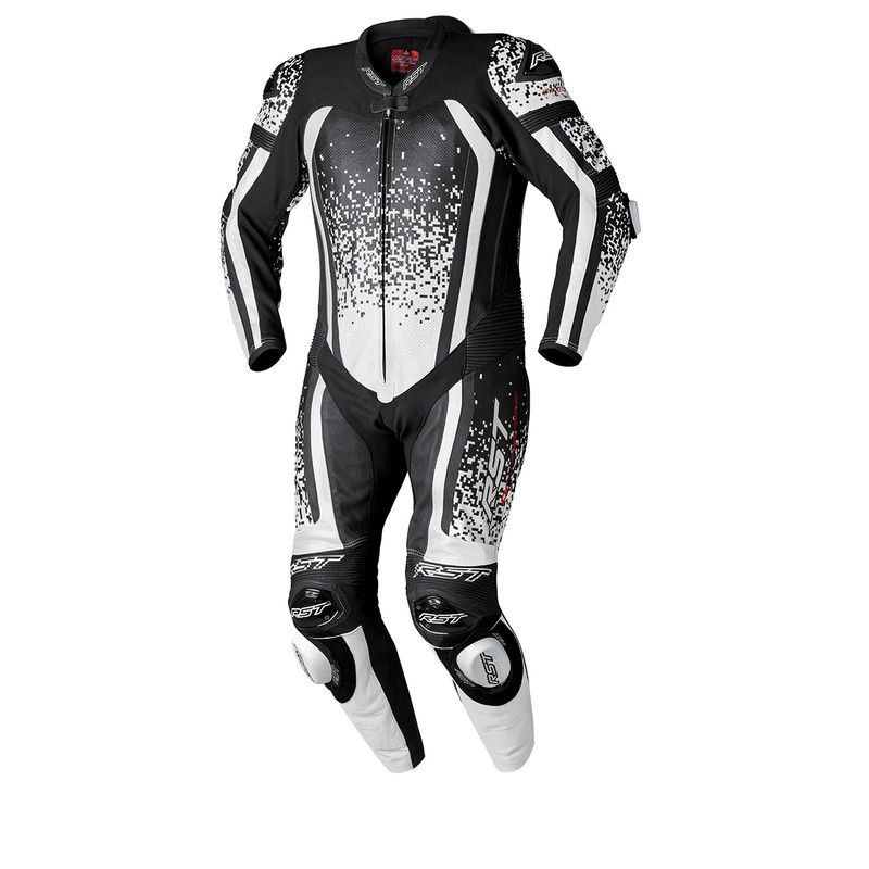 Mono de piel RST Pro Series Evo Airbag CE hombre - Blanco / Negro - motoscamaralweb.com