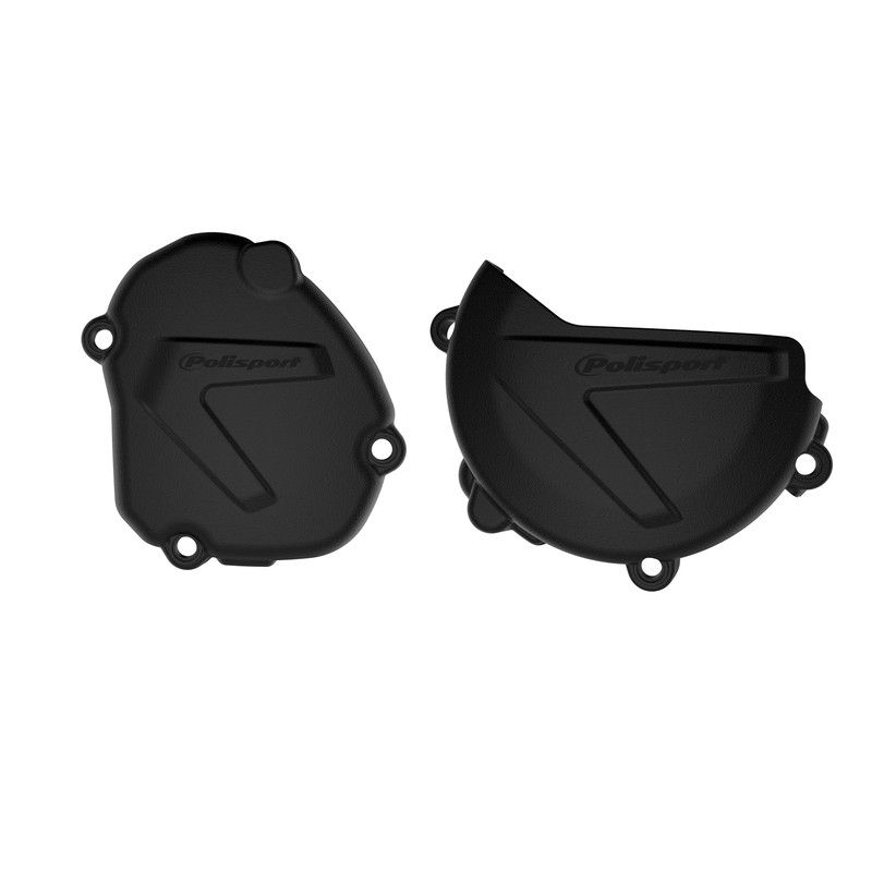 Tapas de embrague y encendido POLISPORT negro - Yamaha YZ125 - motoscamaralweb.com