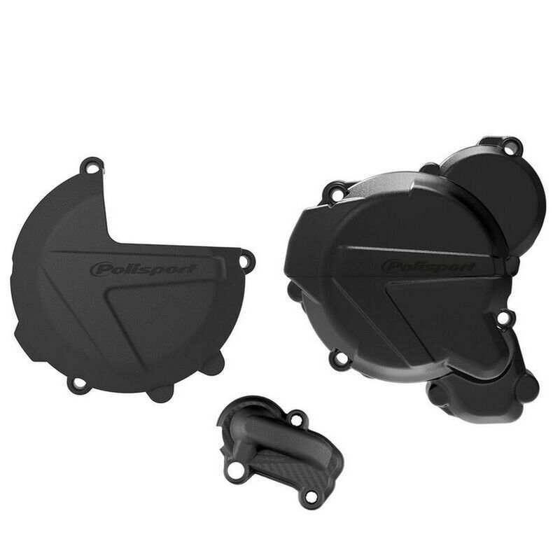 Protector tapa de embrague. encendido y bomba de agua POLISPORT - KTM 250 / 300 EXC / XC-W (17-22) - motoscamaralweb.com