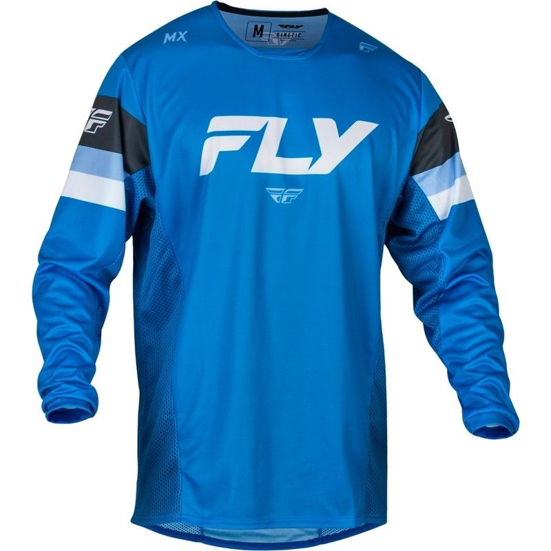 Camiseta FLY RACING Kinetic Prix - Bright Blue / Antracita / Blanco - motoscamaralweb.com
