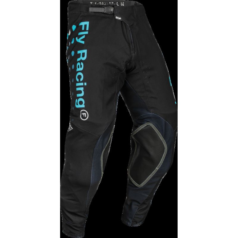 Pantalón FLY RACING Evolution DST S.E. Strobe - Negro / Electric Blue - motoscamaralweb.com