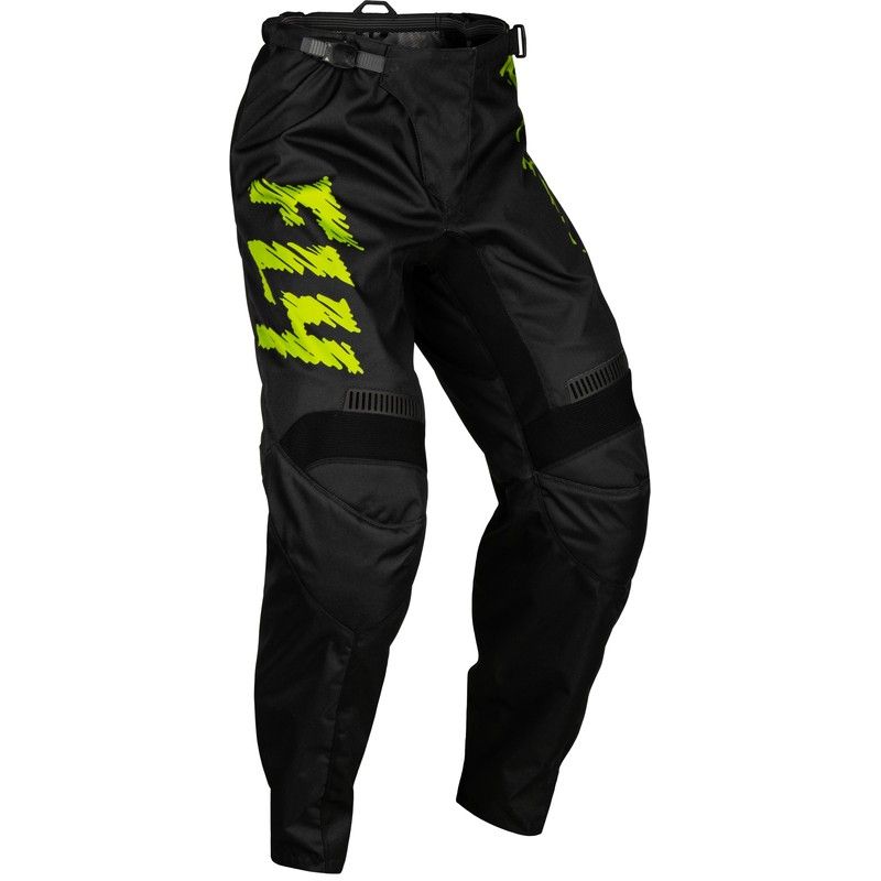 Pantalón infantil FLY RACING F-16 - Negro / Verde Neón / Gris Claro - motoscamaralweb.com