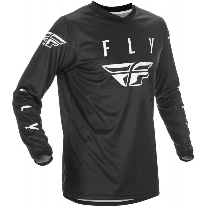 FLY RACING Fly Universal Jersey Black/White Lg - motoscamaralweb.com