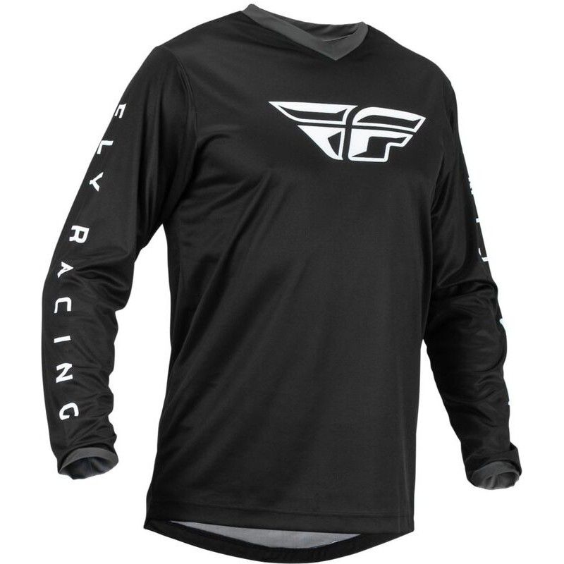 FLY RACING F-16 Jersey Black/White 2X - motoscamaralweb.com