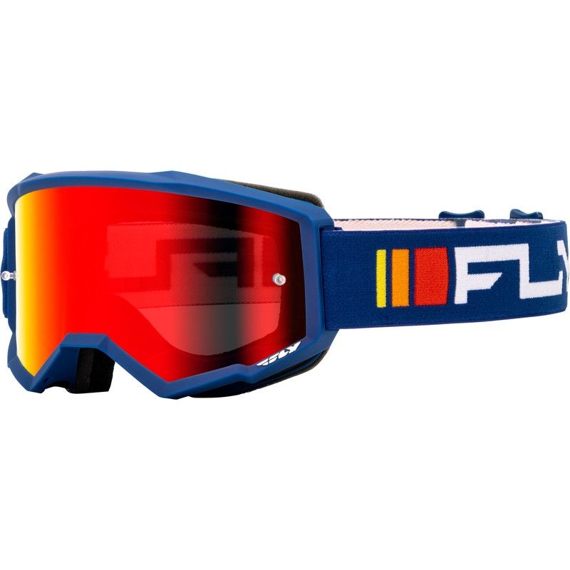 Gafas FLY RACING Zone - Navy / Blanco - Lente Red Mirror / Ahumado - motoscamaralweb.com