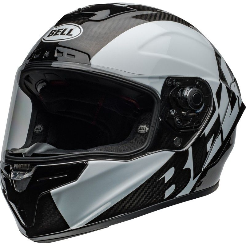 Casco BELL Race Star DLX Flex - Offset Gloss Black/White- motoscamaral
