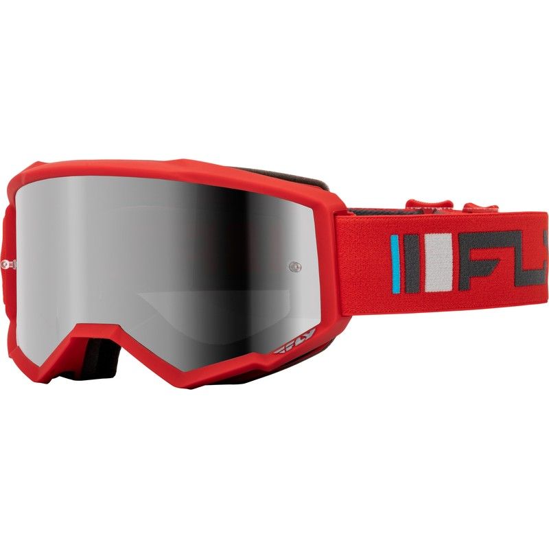 Gafas FLY RACING Zone - Rojo / Antracita - Lente Silver Mirror / Ahumado - motoscamaralweb.com