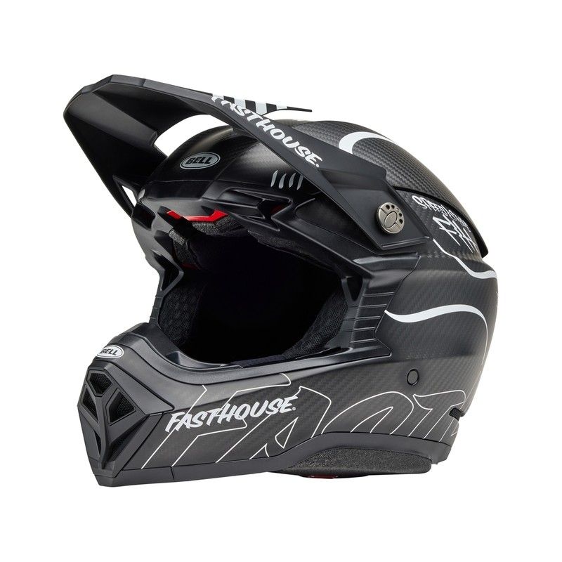 Casco BELL Moto-10 Spherical Mips - Fasthouse Raven Matte Black/White-