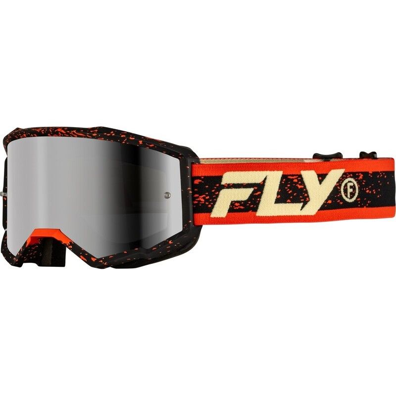 Gafas FLY RACING Zone - Negro / Rojo / Crema - Lente Silver Mirror / Ahumado - motoscamaralweb.com