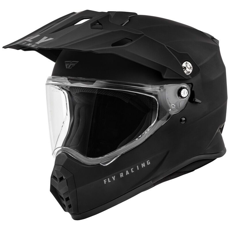 Casco FLY RACING Trekker Solid - Negro mate- motoscamaralweb.com