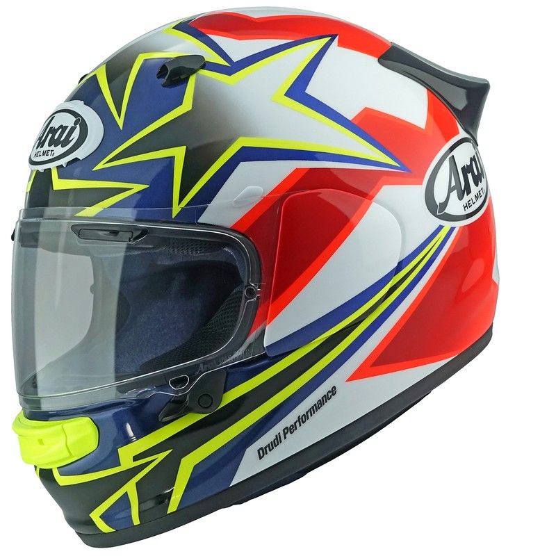 Casco ARAI Quantic Star &amp;amp; Stripes - rojo- motoscamaralweb.com