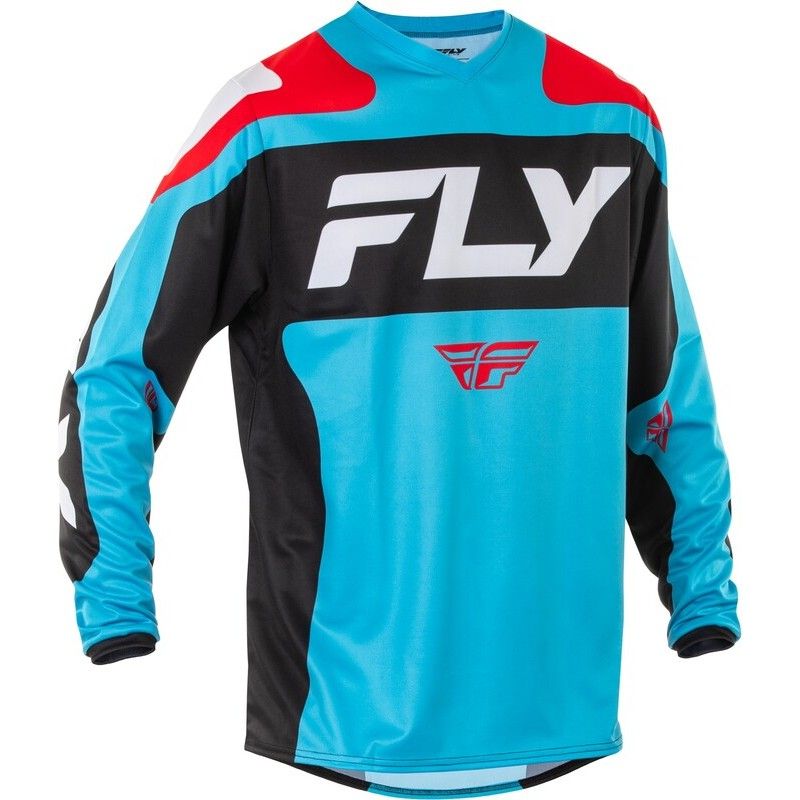 Camiseta FLY RACING F-16 - Azul claro / Rojo / Negro - motoscamaralweb.com