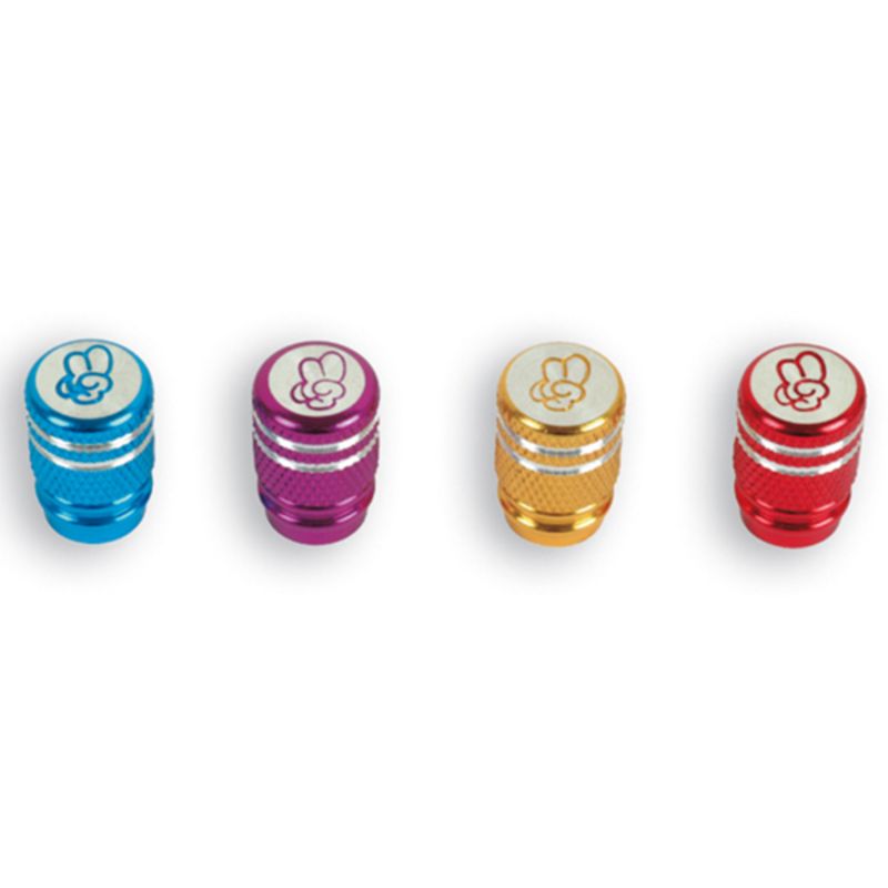 Juego tapones valvula tipo V. Negro - motoscamaralweb.com