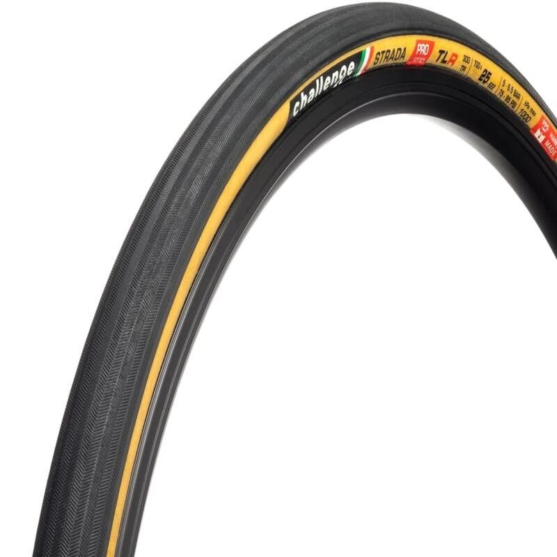 Neumático CHALLENGE HTLR Strada Pro tubeless 700X25 Blk/Tan - motoscamaralweb.com