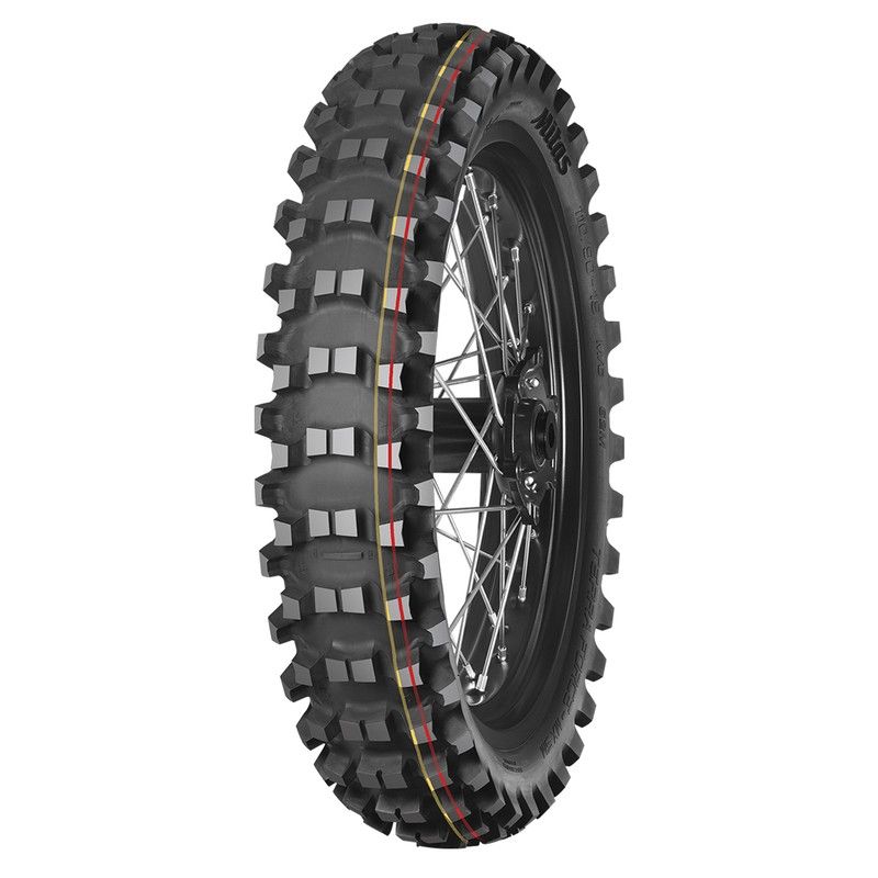 Neumático MITAS TERRA FORCE-MX SM 90/100-14 49M TT SOFT MEDIUM TERRAIN RED YELLOW NHS - motoscamaralweb.com