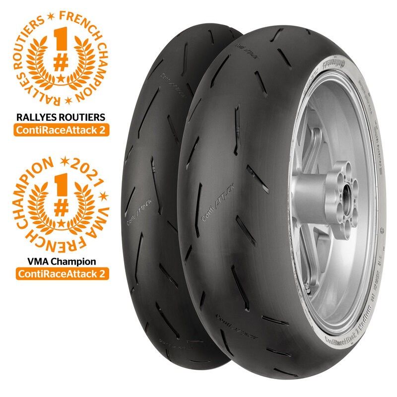 Neumático CONTINENTAL CONTIRACEATTACK 2 MED 160/60 ZR 17 M/C 69W TL - motoscamaralweb.com