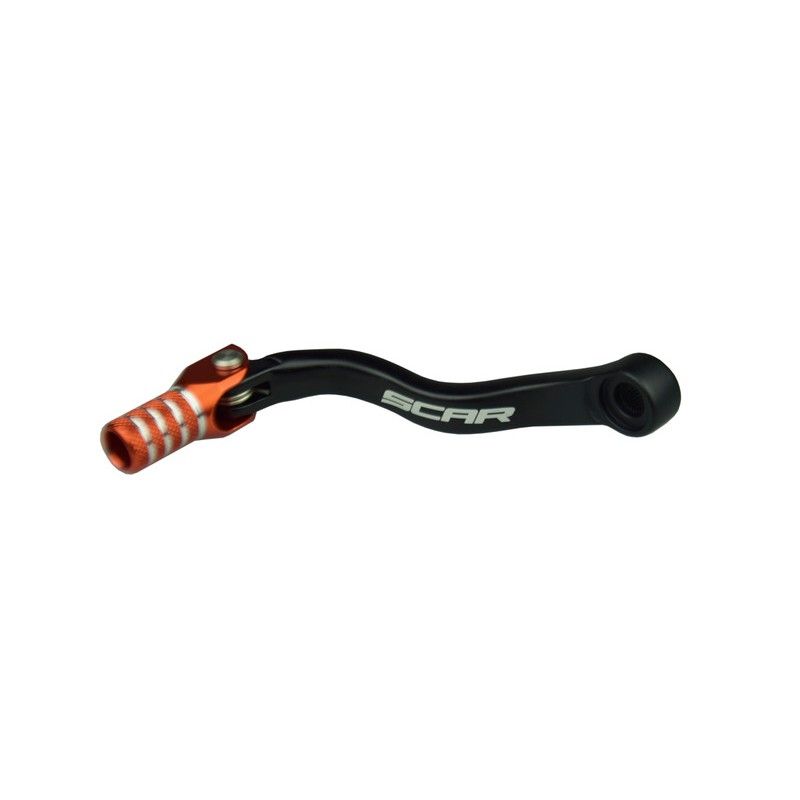 Pedal de cambio SCAR - Negro / Puntera naranja - motoscamaralweb.com