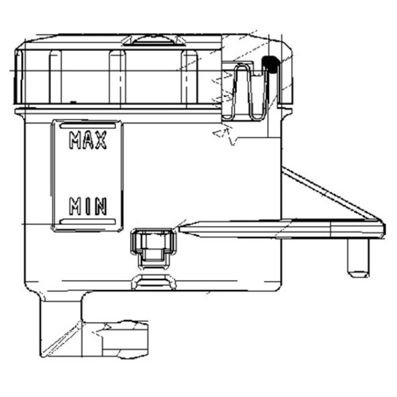 Depósito para bomba Brembo salida 90º soporte horizontal agujero grande ahumado - motoscamaralweb.com