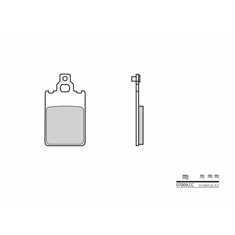 Pastillas de freno orgánicas Brembo 07009 - motoscamaralweb.com