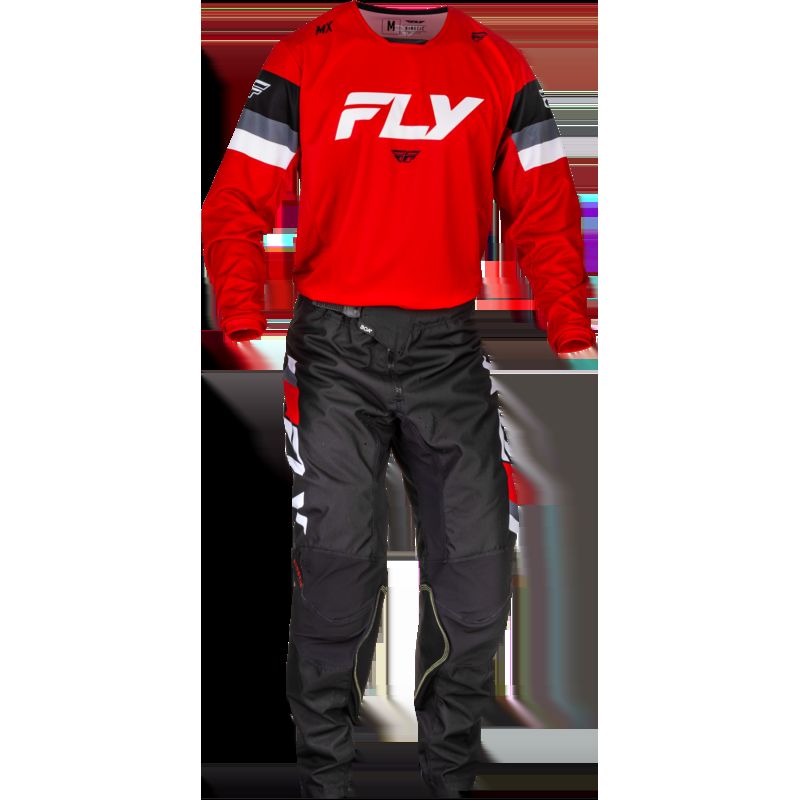 Pantalón infantil FLY RACING Kinetic Prix - Rojo / Gris / Blanco - motoscamaralweb.com
