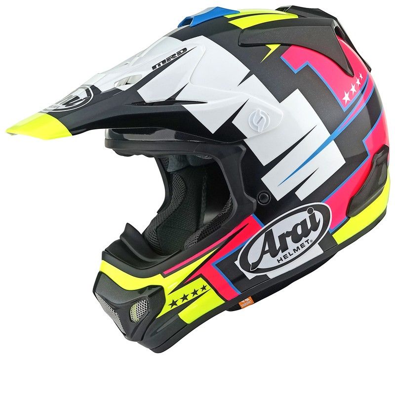 Casco ARAI MX-V EVO Battle - Amarillo - motoscamaralweb.com