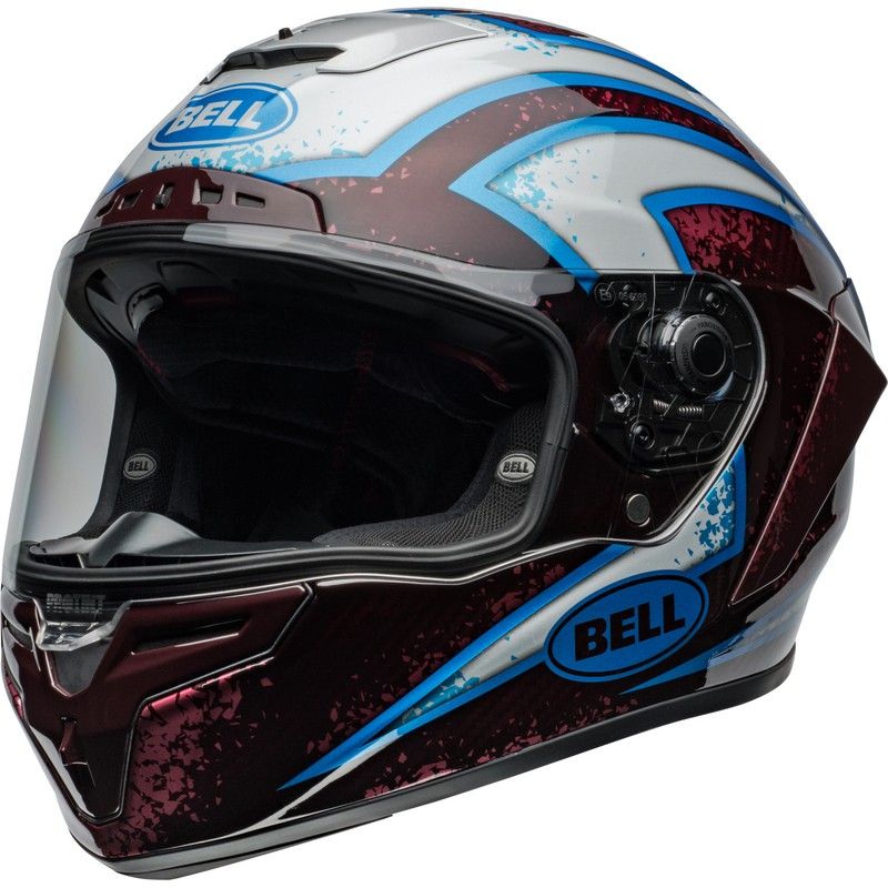 Casco BELL Race Star DLX Flex - Xenon Gloss Red/Silver - motoscamaralweb.com