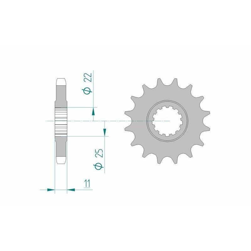 Piñón AFAM acero estándar 21602 - Paso 530 - motoscamaralweb.com