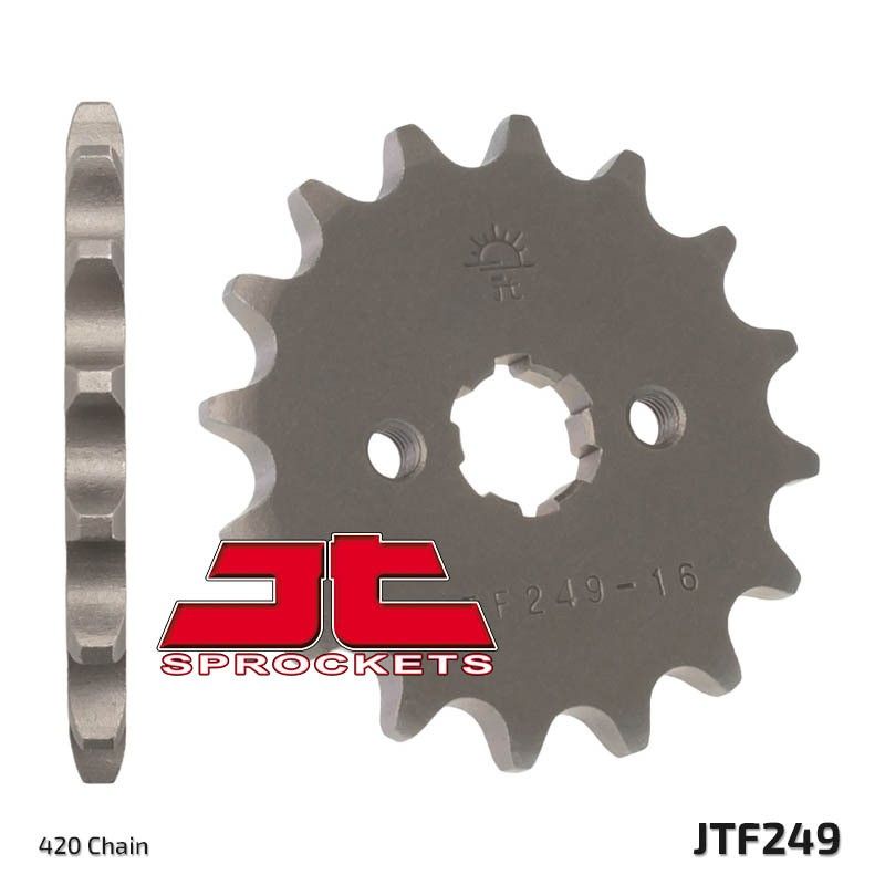 Piñón JT SPROCKETS acero estándar 249 - Paso 420 - motoscamaralweb.com