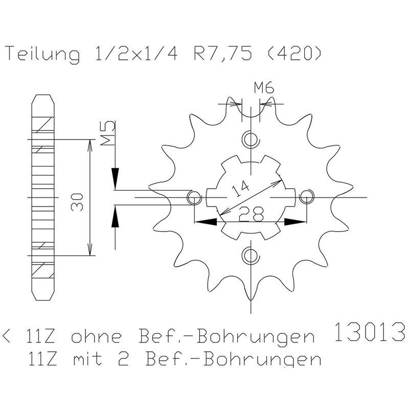 Piñon ESJOT Acero 50-13013 11 dientes - motoscamaralweb.com