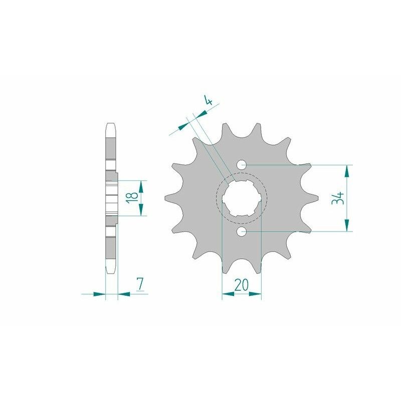 Piñón AFAM acero estándar 20203 - Paso 520 - motoscamaralweb.com