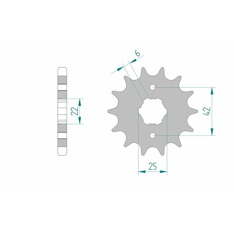 Piñón AFAM acero estándar 20400 - Paso 530 - motoscamaralweb.com