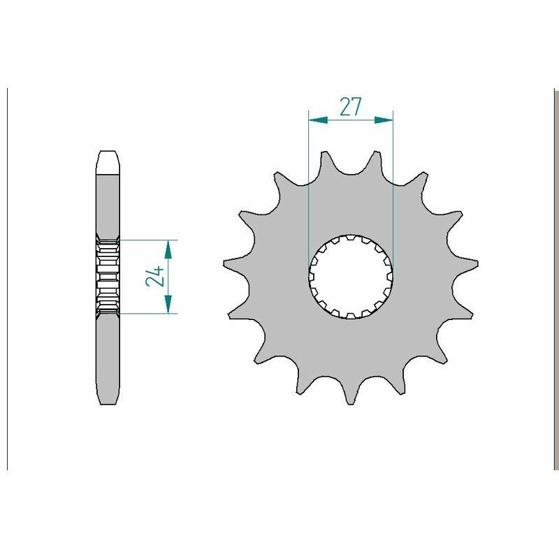 Piñón AFAM acero estándar 22900 - Paso 530 - motoscamaralweb.com