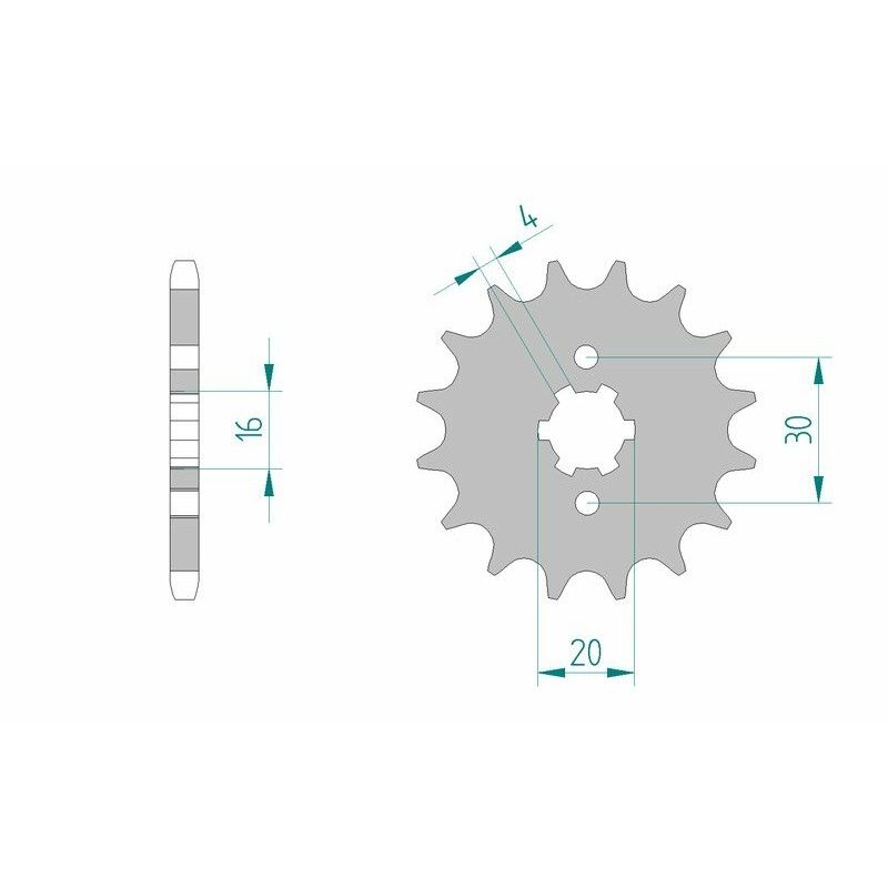 Piñón AFAM acero estándar 24200 - Paso 428 - motoscamaralweb.com