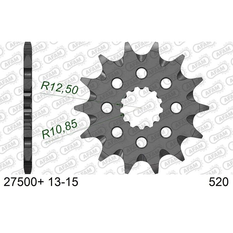 Piñón AFAM acero autolimpiable 27500 - Paso 520 - motoscamaralweb.com