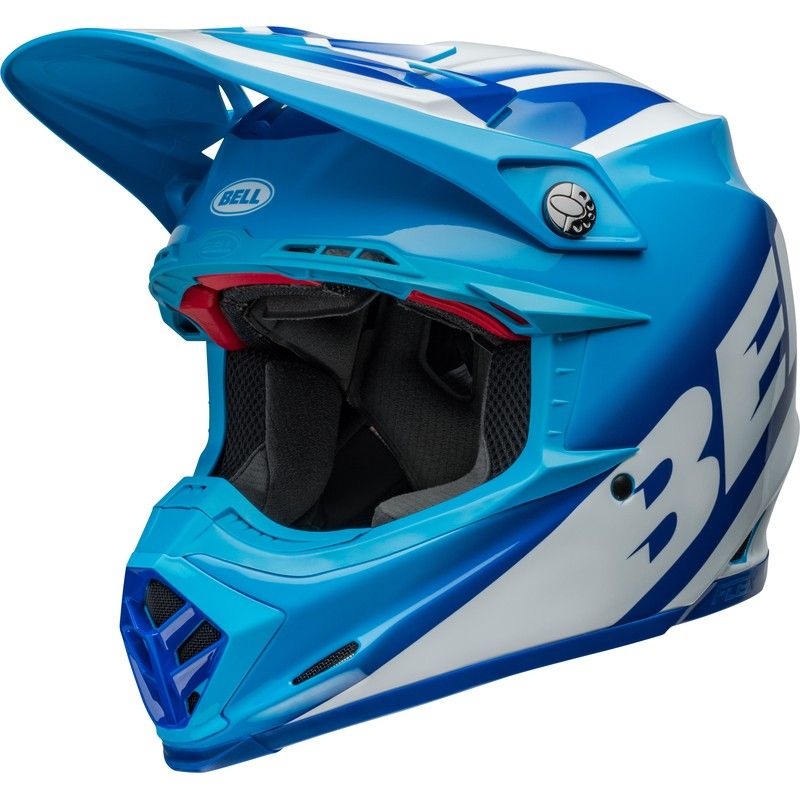 Casco BELL Moto-9S Flex - Rail Gloss Blue/White - motoscamaralweb.com