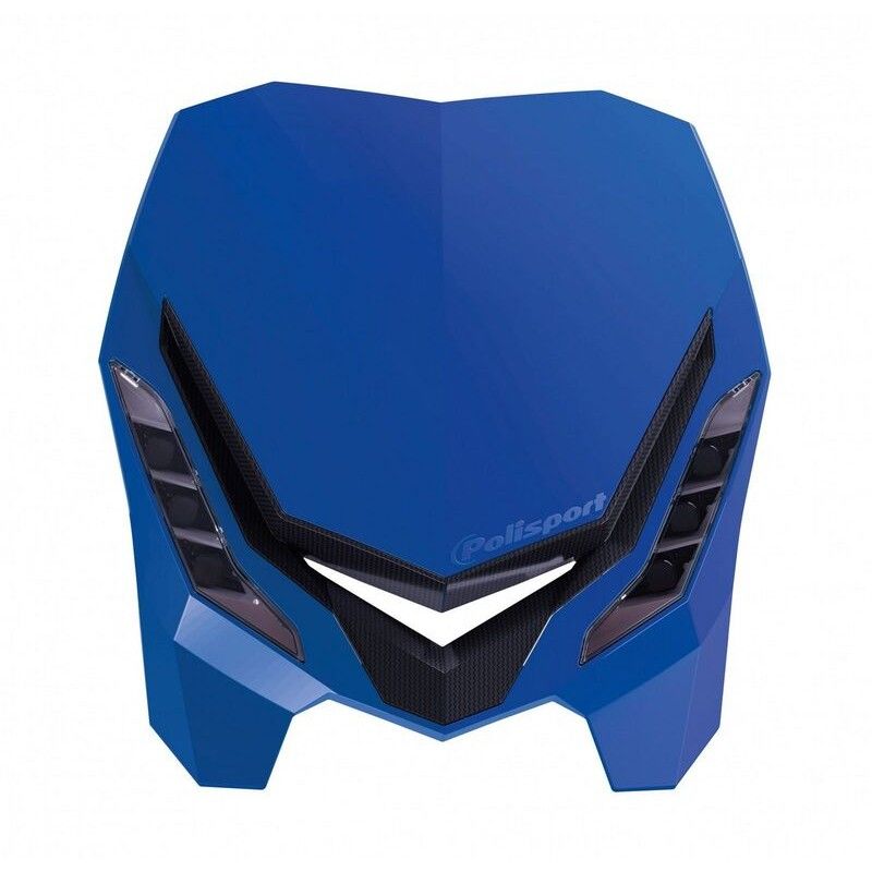 Careta con faro POLISPORT E-Blaze azul - motoscamaralweb.com