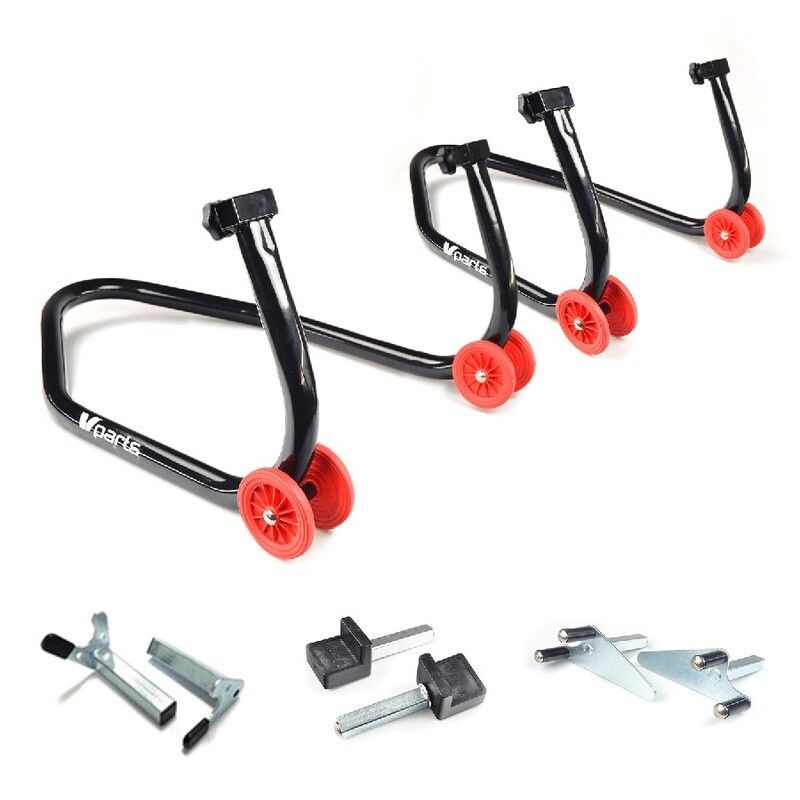 Kit completo caballetes paddock BIHR delantero y trasero + 3 soportes - motoscamaralweb.com