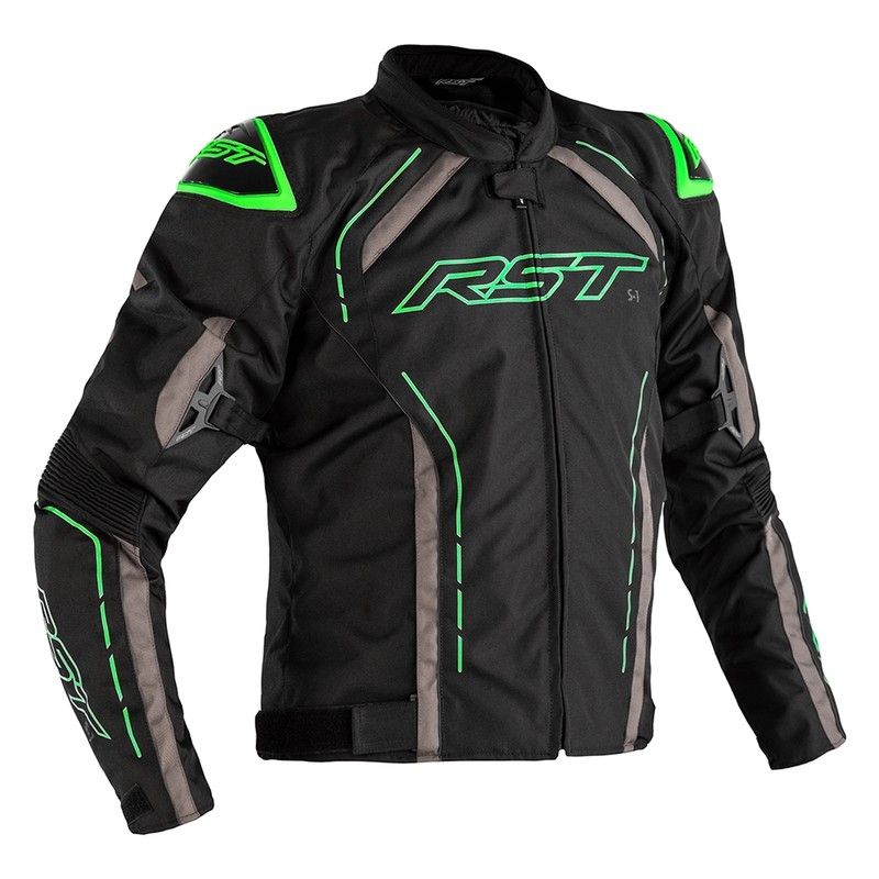 Chaqueta (Textil) RST S-1 Negro/Gris/Verde Neon. 50 EU/Talla S - motoscamaralweb.com