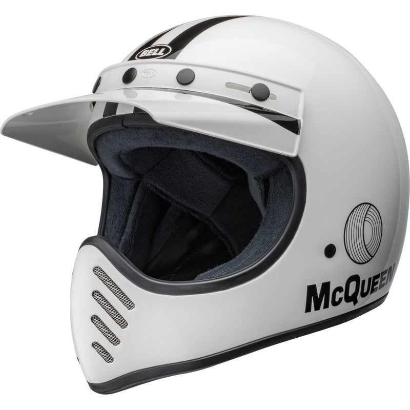Casco BELL Moto-3 - Steve McQueen Gloss White/Black - motoscamaralweb.com