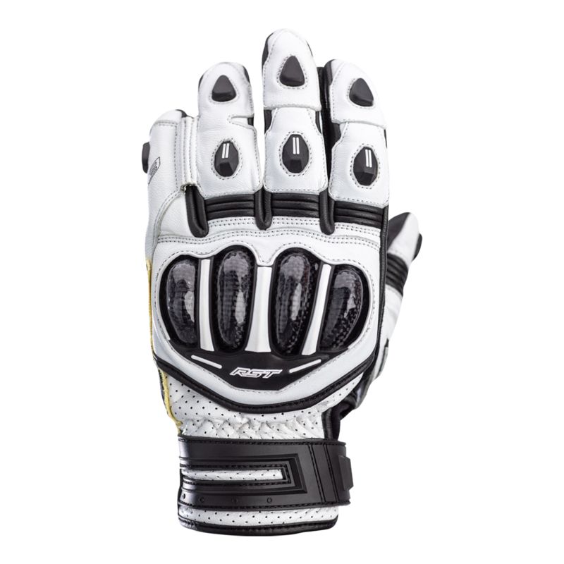Guantes cortos RST TracTech Evo 4 - Blanco / Negro - motoscamaralweb.com