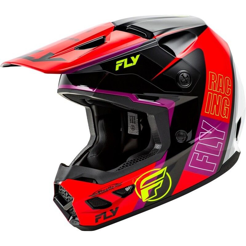 Casco FLY RACING Kinetic Rally - Rojo / Negro / Blanco - motoscamaralweb.com